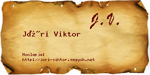 Jóri Viktor névjegykártya